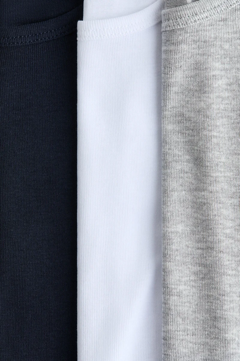 اتش اند ام فيست توب من القطن - عبوة من 3 قطع